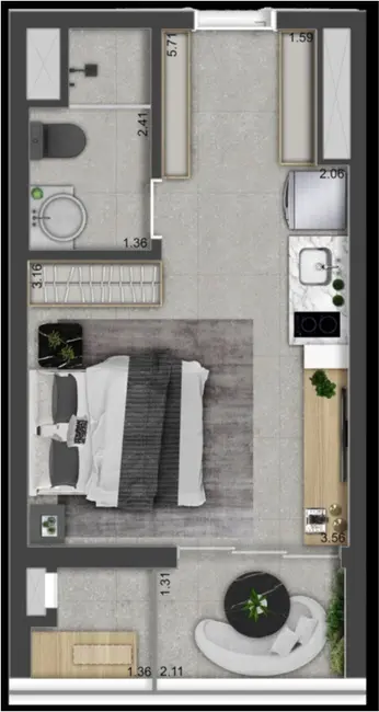 Foto 7 de Apartamento com 1 quarto à venda, 27m2 em Vila Clementino, São Paulo - SP