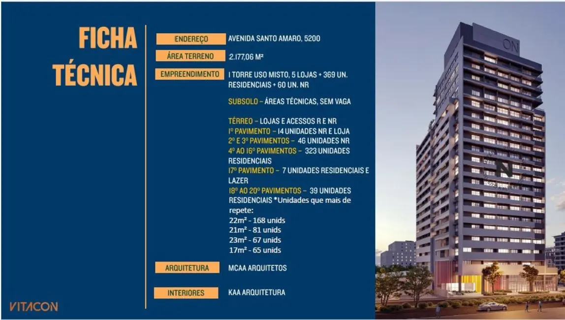 Foto 1 de Apartamento com 1 quarto à venda, 22m2 em Santo Amaro, São Paulo - SP