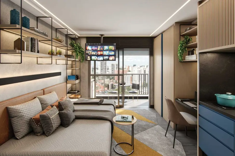 Foto 2 de Apartamento com 1 quarto à venda, 25m2 em Santo Amaro, São Paulo - SP