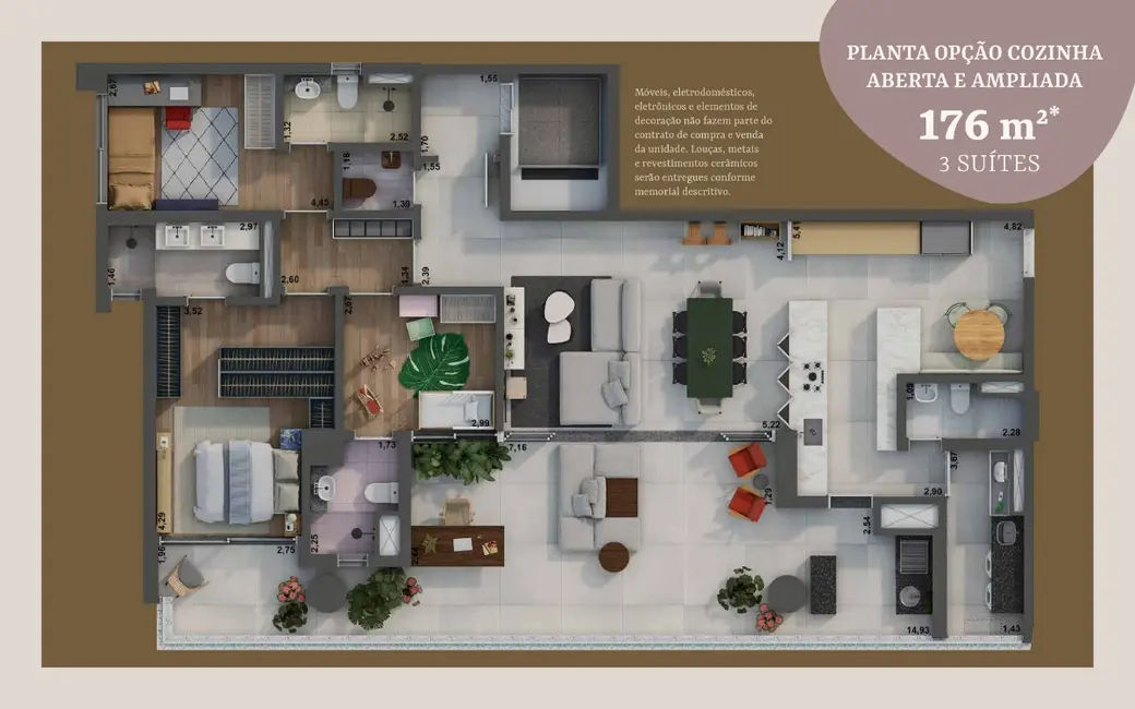 Foto 3 de Apartamento com 3 quartos à venda, 176m2 em Pinheiros, São Paulo - SP