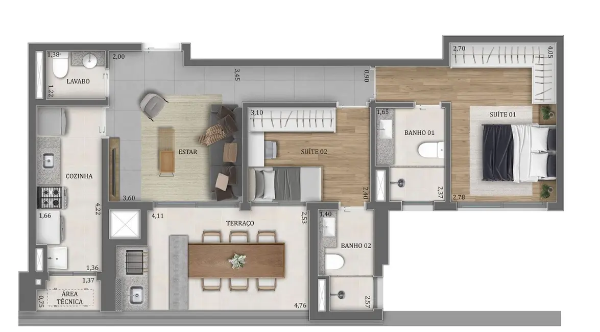 Foto 2 de Apartamento com 2 quartos à venda, 79m2 em Água Branca, São Paulo - SP