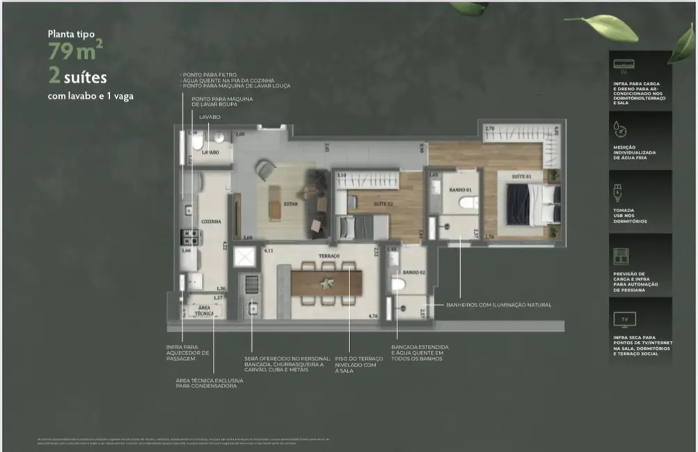 Apartamento com 2 quartos à venda, 79m2 em Água Branca, São Paulo - SP - imagem 2 Foto 2 de Apartamento com 2 quartos à venda, 79m2 em Água Branca, São Paulo - SP