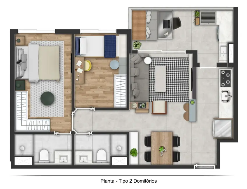 Foto 1 de Apartamento com 2 quartos à venda, 58m2 em Butantã, São Paulo - SP