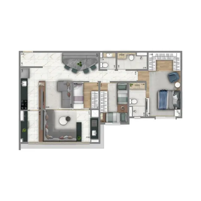 Foto 2 de Apartamento com 3 quartos à venda, 122m2 em Vila Gomes Cardim, São Paulo - SP