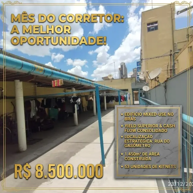 Foto 3 de Prédio Inteiro à venda, 1450m2 em Brás, São Paulo - SP