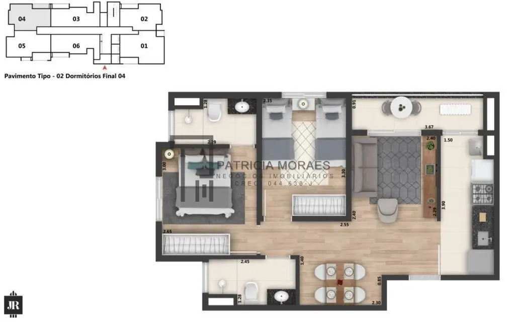 Apartamento com 2 quartos à venda, 54m2 em Vila Hortência, Sorocaba - SP - imagem 7 Foto 7 de Apartamento com 2 quartos à venda, 54m2 em Vila Hortência, Sorocaba - SP