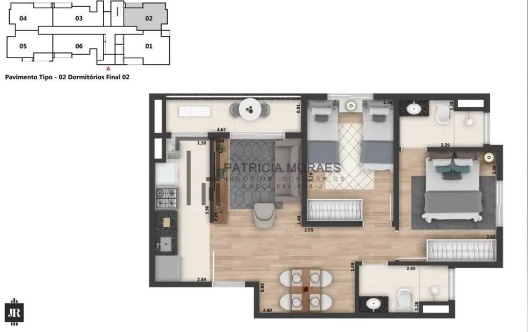 Apartamento com 2 quartos à venda, 54m2 em Vila Hortência, Sorocaba - SP - imagem 6 Foto 6 de Apartamento com 2 quartos à venda, 54m2 em Vila Hortência, Sorocaba - SP