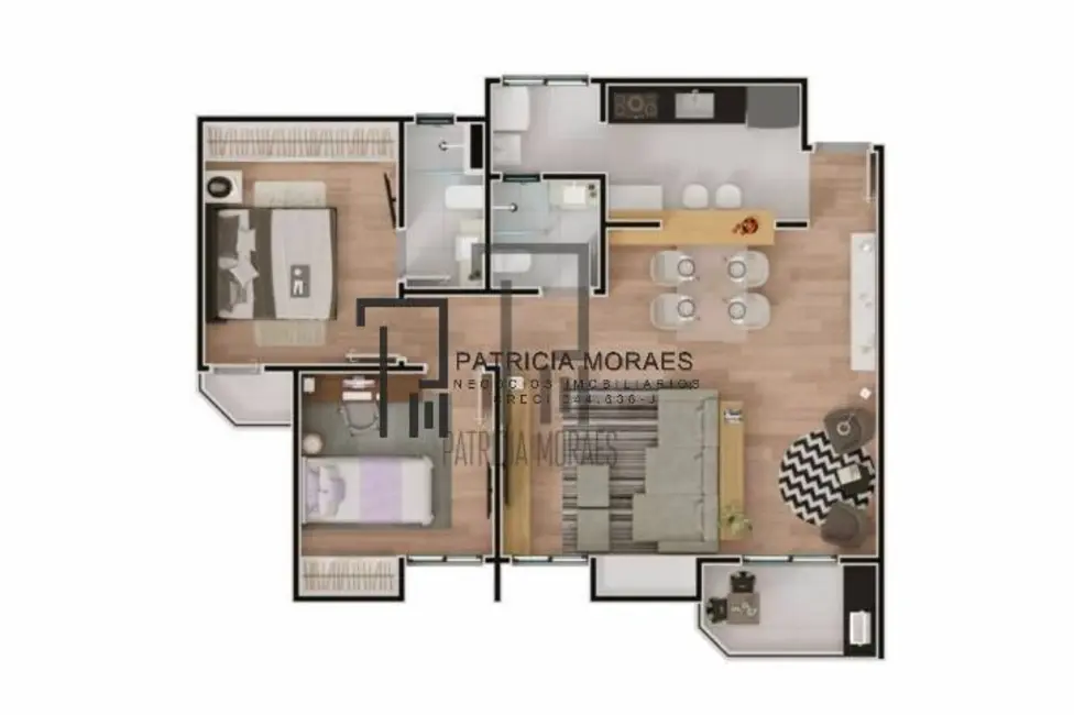 Apartamento com 3 quartos à venda, 80m2 em Jardim Vera Cruz, Sorocaba - SP - imagem 3 Foto 3 de Apartamento com 3 quartos à venda, 80m2 em Jardim Vera Cruz, Sorocaba - SP