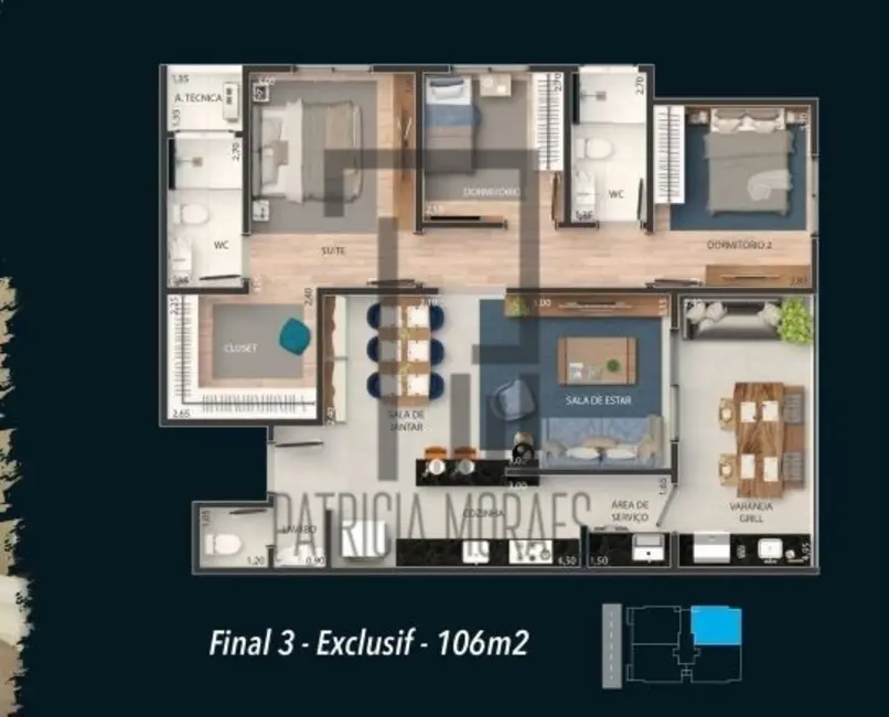 Apartamento com 3 quartos à venda, 106m2 em Vila Lucy, Sorocaba - SP - imagem 3 Foto 3 de Apartamento com 3 quartos à venda, 106m2 em Vila Lucy, Sorocaba - SP