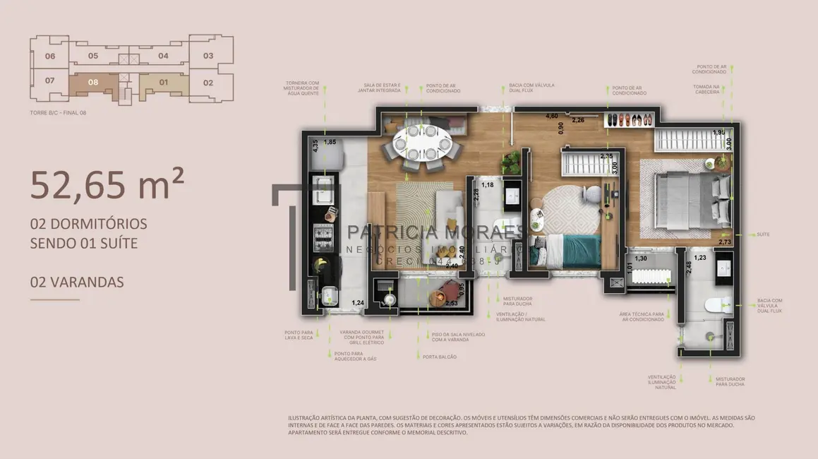 Apartamento com 3 quartos à venda, 66m2 em Além Ponte, Sorocaba - SP - imagem 4 Foto 4 de Apartamento com 3 quartos à venda, 66m2 em Além Ponte, Sorocaba - SP