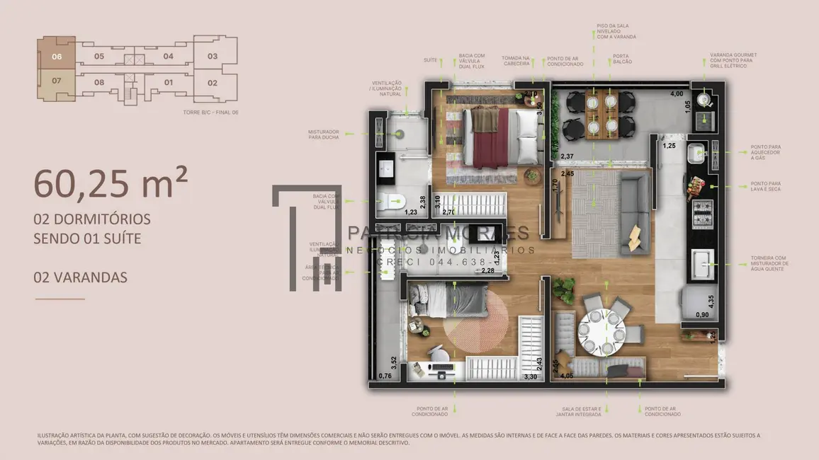 Apartamento com 3 quartos à venda, 66m2 em Além Ponte, Sorocaba - SP - imagem 5 Foto 5 de Apartamento com 3 quartos à venda, 66m2 em Além Ponte, Sorocaba - SP