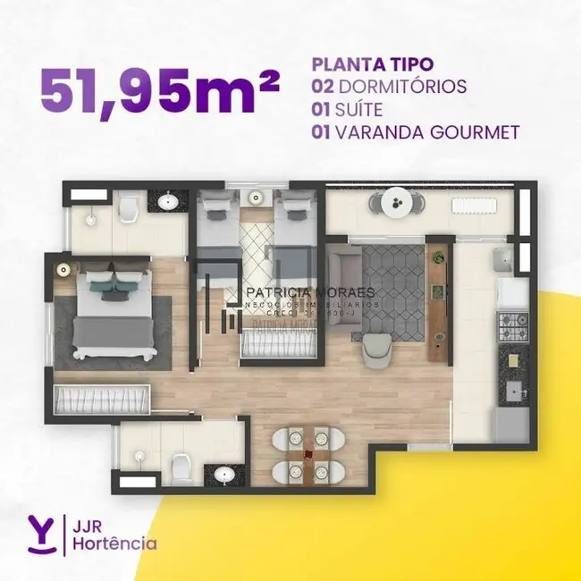 Foto 2 de Apartamento com 2 quartos à venda, 52m2 em Vila Hortência, Sorocaba - SP