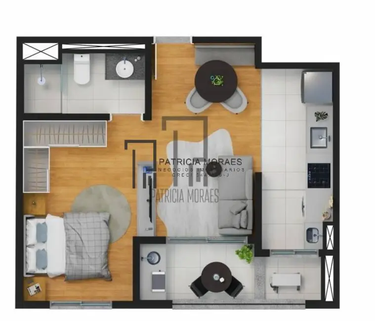 Foto 5 de Apartamento com 1 quarto à venda, 45m2 em Parque Campolim, Sorocaba - SP