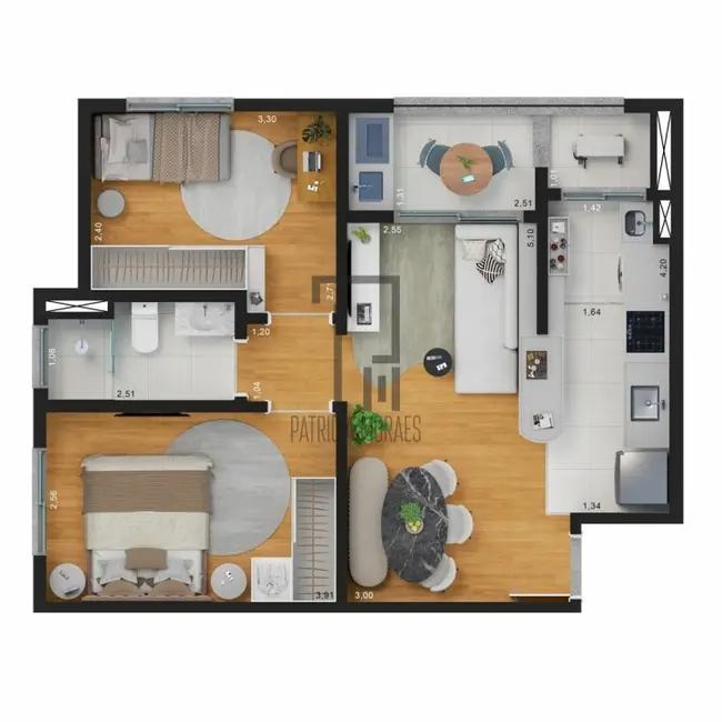 Apartamento com 1 quarto à venda, 45m2 em Parque Campolim, Sorocaba - SP - imagem 4 Foto 4 de Apartamento com 1 quarto à venda, 45m2 em Parque Campolim, Sorocaba - SP