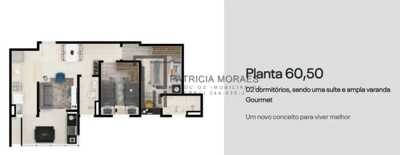 Foto 2 de Apartamento com 2 quartos à venda, 61m2 em Jardim América, Sorocaba - SP