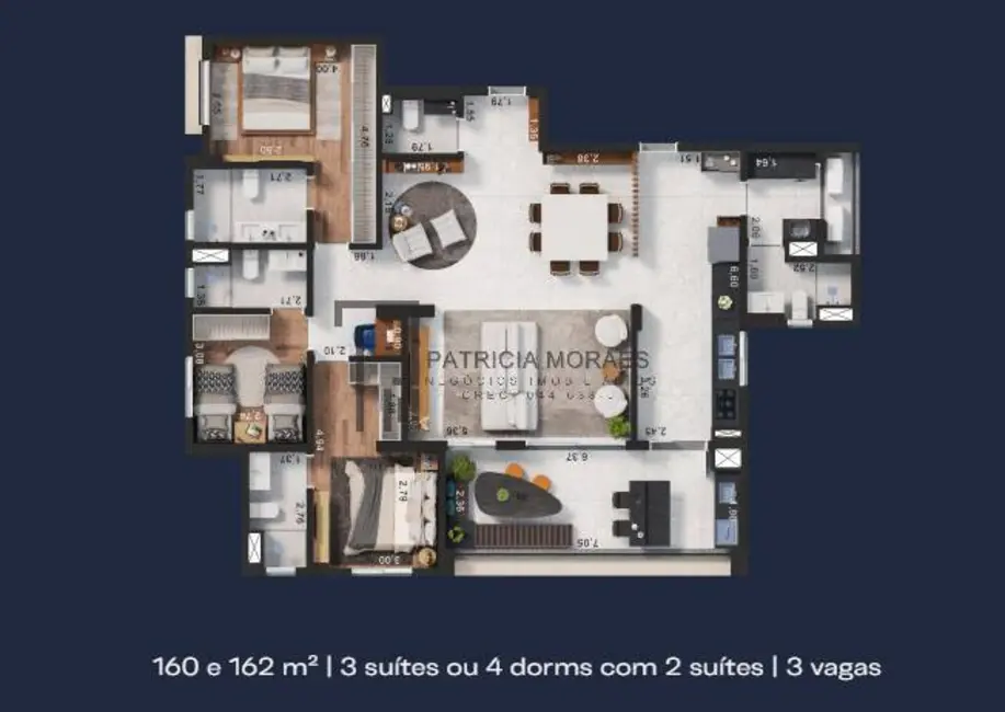 Foto 7 de Apartamento com 3 quartos à venda, 162m2 em Vila Independência, Sorocaba - SP