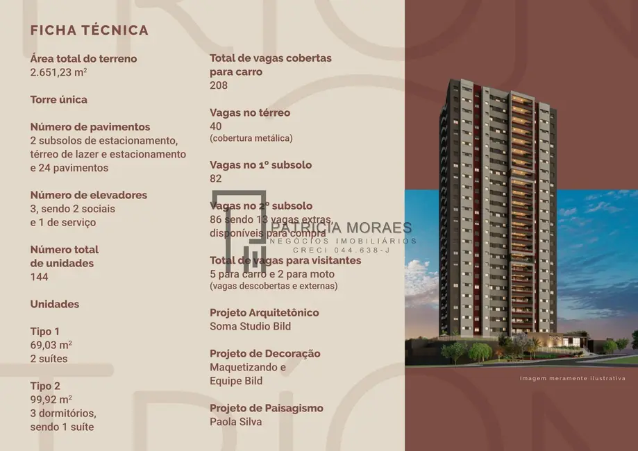 Foto 3 de Apartamento com 2 quartos à venda, 69m2 em Jardim Paulistano, Sorocaba - SP