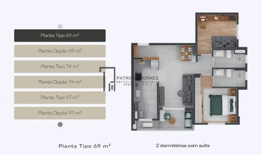 Foto 2 de Apartamento com 2 quartos à venda, 69m2 em Parque Campolim, Sorocaba - SP