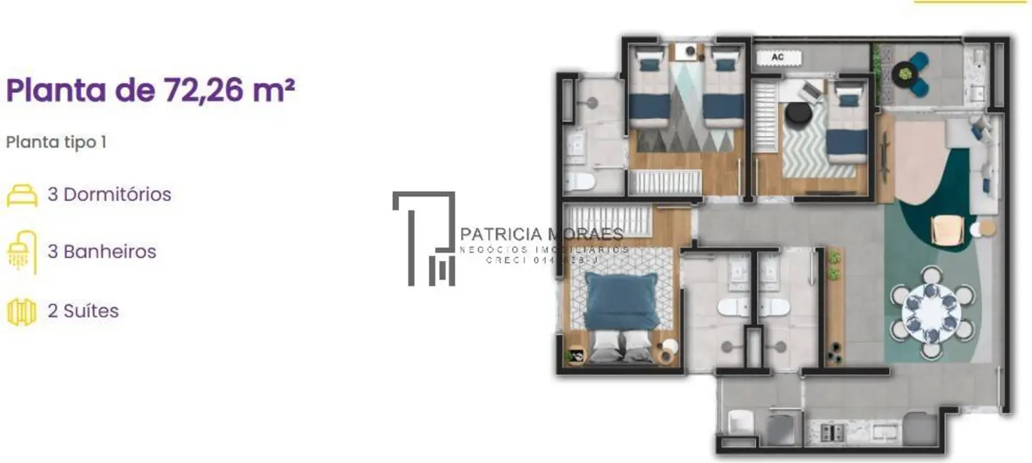 Apartamento com 3 quartos à venda, 138m2 em Centro, Sorocaba - SP - imagem 4 Foto 4 de Apartamento com 3 quartos à venda, 138m2 em Centro, Sorocaba - SP