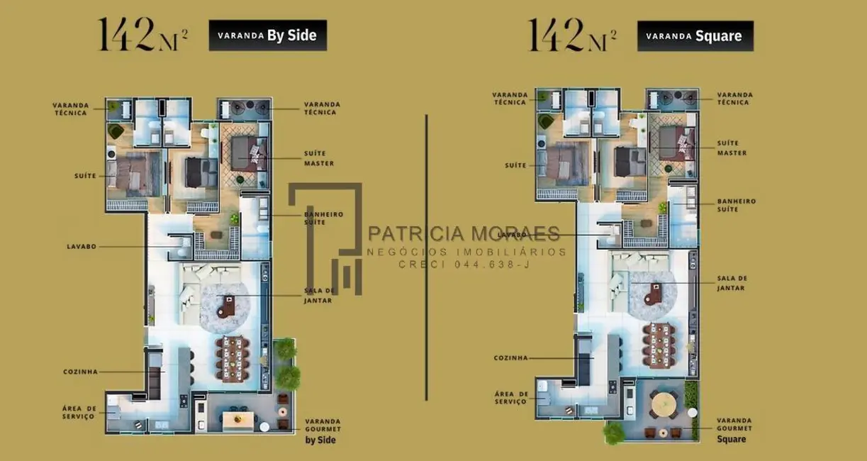 Foto 4 de Apartamento com 3 quartos à venda, 142m2 em Jardim Portal da Colina, Sorocaba - SP