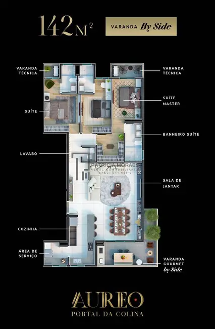 Foto 6 de Apartamento com 3 quartos à venda, 142m2 em Jardim Portal da Colina, Sorocaba - SP