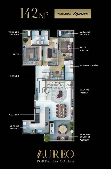 Foto 5 de Apartamento com 3 quartos à venda, 142m2 em Jardim Portal da Colina, Sorocaba - SP