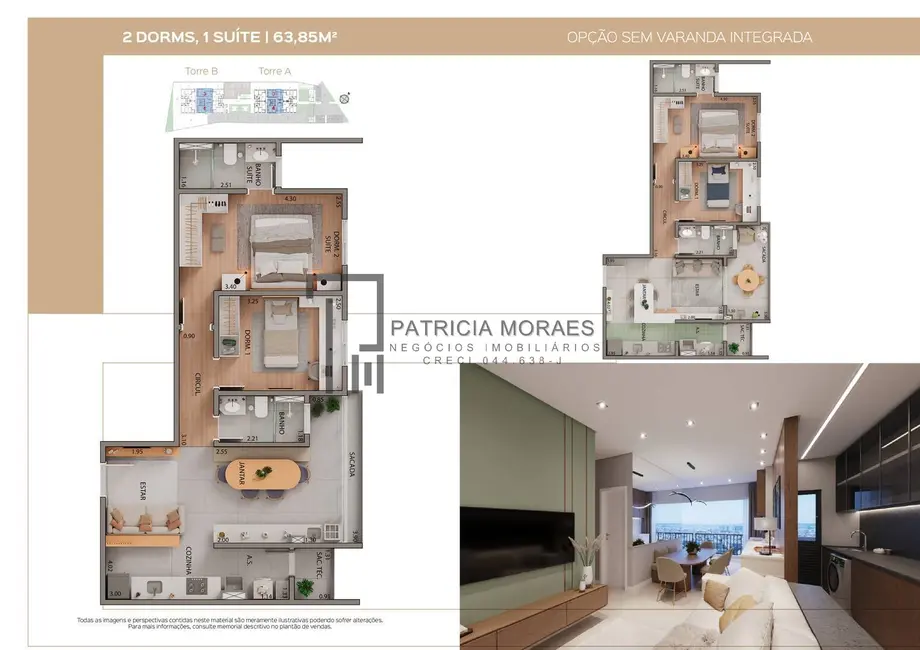 Apartamento com 3 quartos à venda, 75m2 em Além Ponte, Sorocaba - SP - imagem 8 Foto 8 de Apartamento com 3 quartos à venda, 75m2 em Além Ponte, Sorocaba - SP