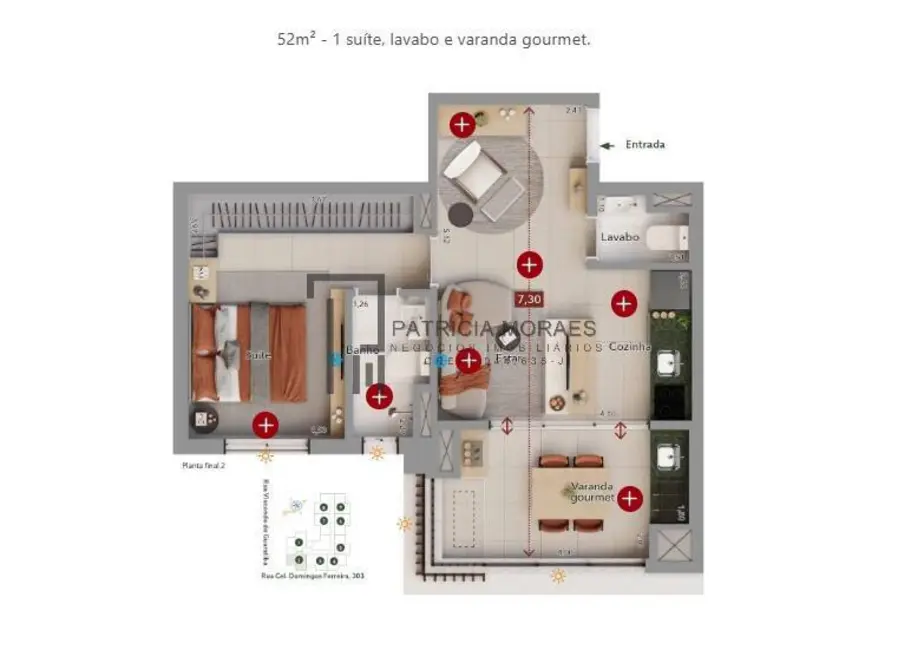 Foto 4 de Apartamento com 1 quarto à venda, 47m2 em São Paulo - SP