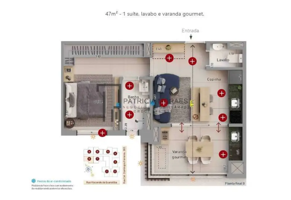 Foto 3 de Apartamento com 1 quarto à venda, 47m2 em São Paulo - SP