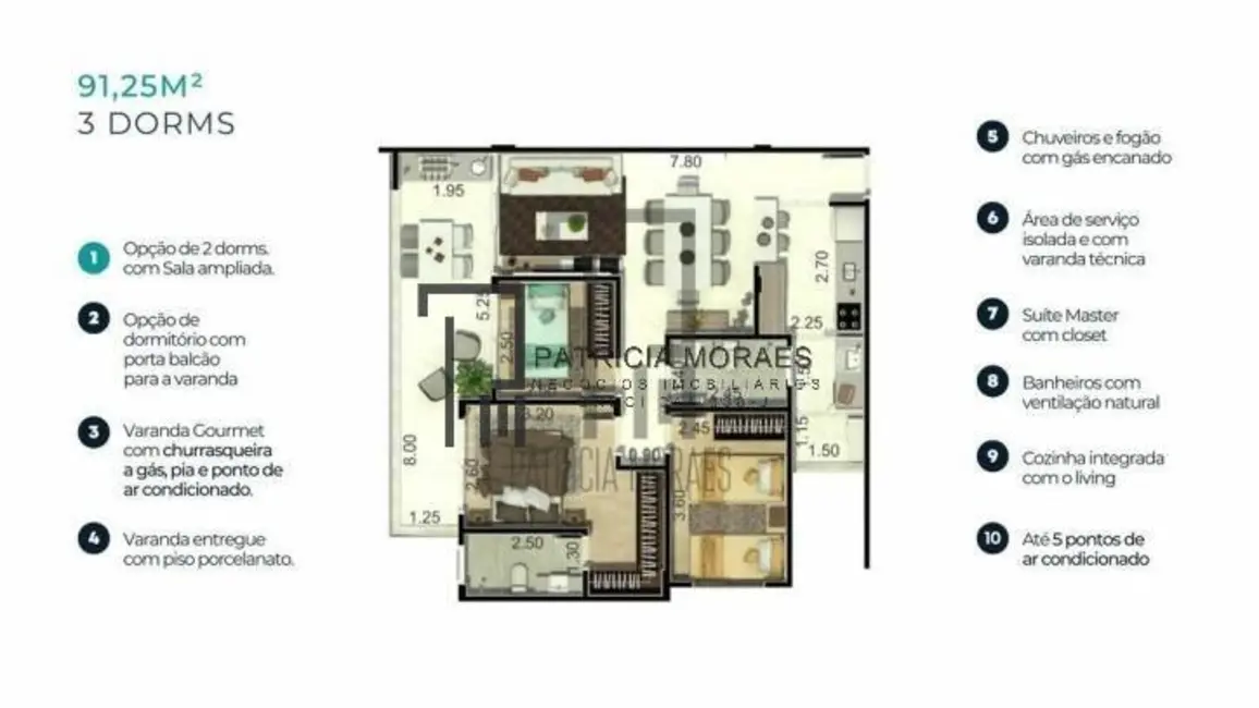 Foto 3 de Apartamento com 3 quartos à venda, 91m2 em Parque Campolim, Sorocaba - SP