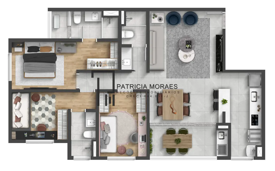 Apartamento com 3 quartos à venda, 97m2 em Vila Espírito Santo, Sorocaba - SP - imagem 5 Foto 5 de Apartamento com 3 quartos à venda, 97m2 em Vila Espírito Santo, Sorocaba - SP