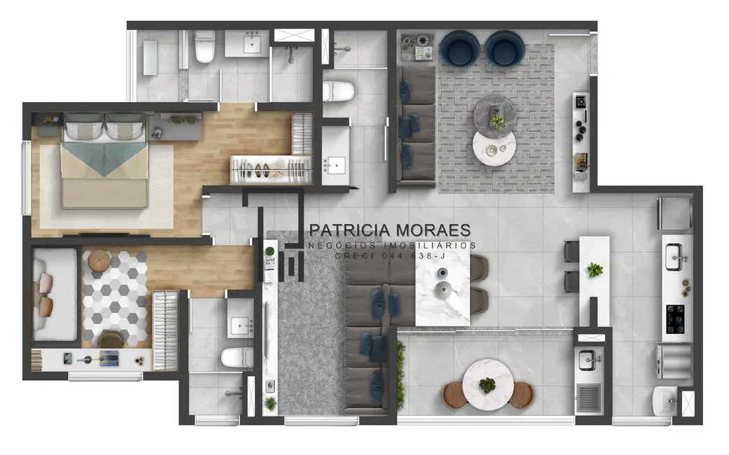 Apartamento com 3 quartos à venda, 97m2 em Vila Espírito Santo, Sorocaba - SP - imagem 6 Foto 6 de Apartamento com 3 quartos à venda, 97m2 em Vila Espírito Santo, Sorocaba - SP
