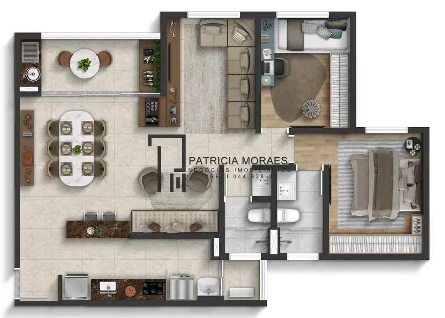 Foto 5 de Apartamento com 3 quartos à venda, 84m2 em Vila Espírito Santo, Sorocaba - SP