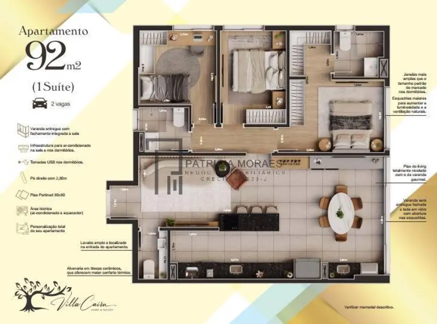 Apartamento com 3 quartos à venda, 92m2 em Sorocaba - SP - imagem 2 Foto 2 de Apartamento com 3 quartos à venda, 92m2 em Sorocaba - SP