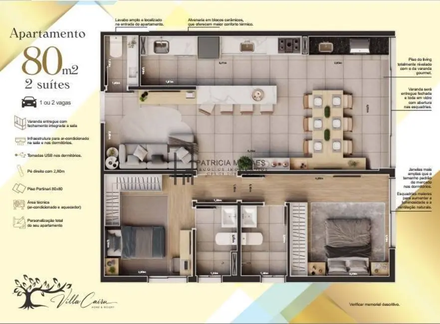 Apartamento com 2 quartos à venda, 80m2 em Sorocaba - SP - imagem 2 Foto 2 de Apartamento com 2 quartos à venda, 80m2 em Sorocaba - SP