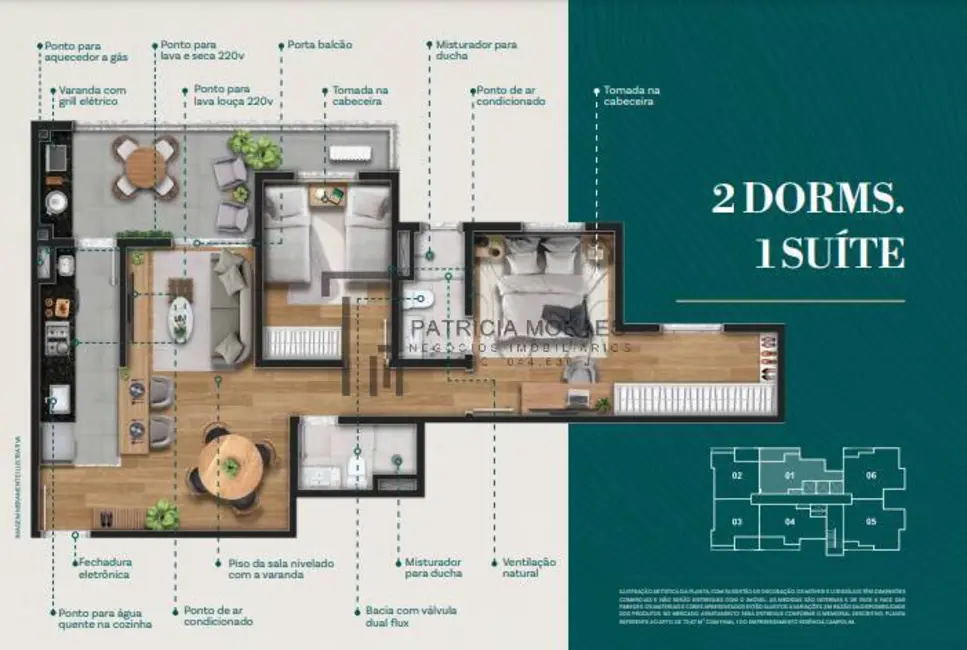 Apartamento com 2 quartos à venda, 74m2 em Jardim São Carlos, Sorocaba - SP - imagem 6 Foto 6 de Apartamento com 2 quartos à venda, 74m2 em Jardim São Carlos, Sorocaba - SP