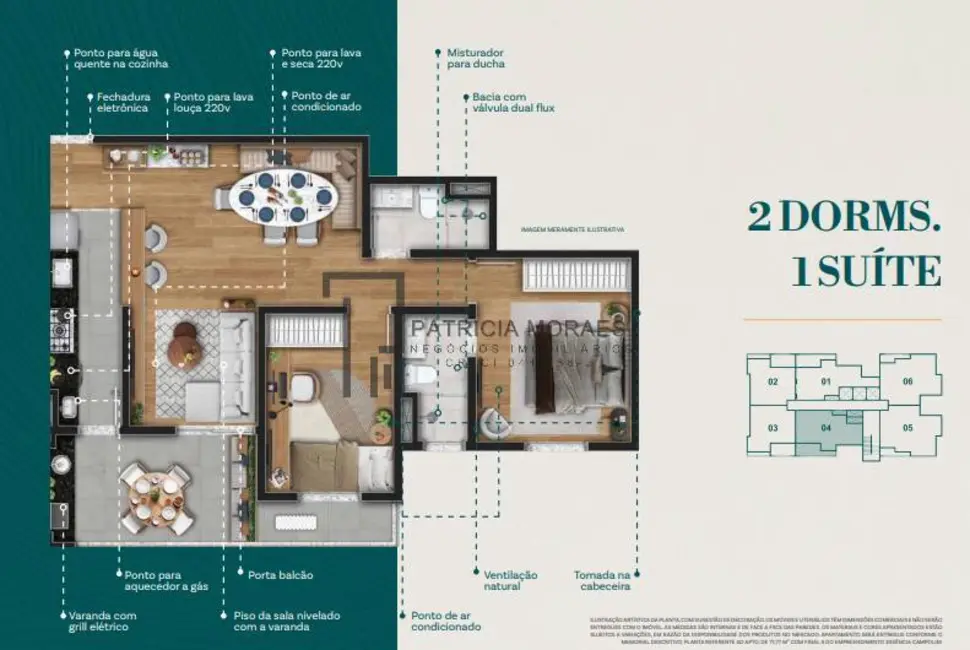 Apartamento com 2 quartos à venda, 72m2 em Jardim São Carlos, Sorocaba - SP - imagem 6 Foto 6 de Apartamento com 2 quartos à venda, 72m2 em Jardim São Carlos, Sorocaba - SP