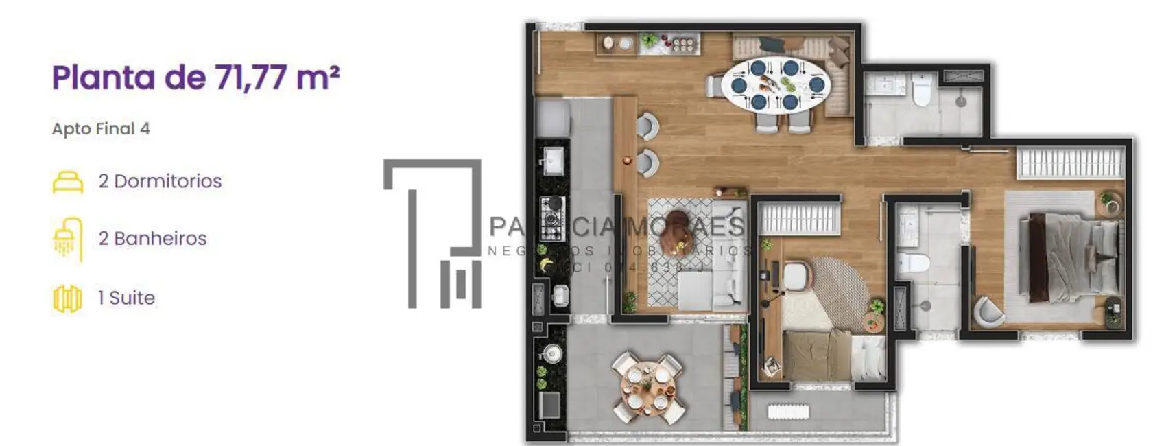 Apartamento com 2 quartos à venda, 72m2 em Jardim São Carlos, Sorocaba - SP - imagem 5 Foto 5 de Apartamento com 2 quartos à venda, 72m2 em Jardim São Carlos, Sorocaba - SP