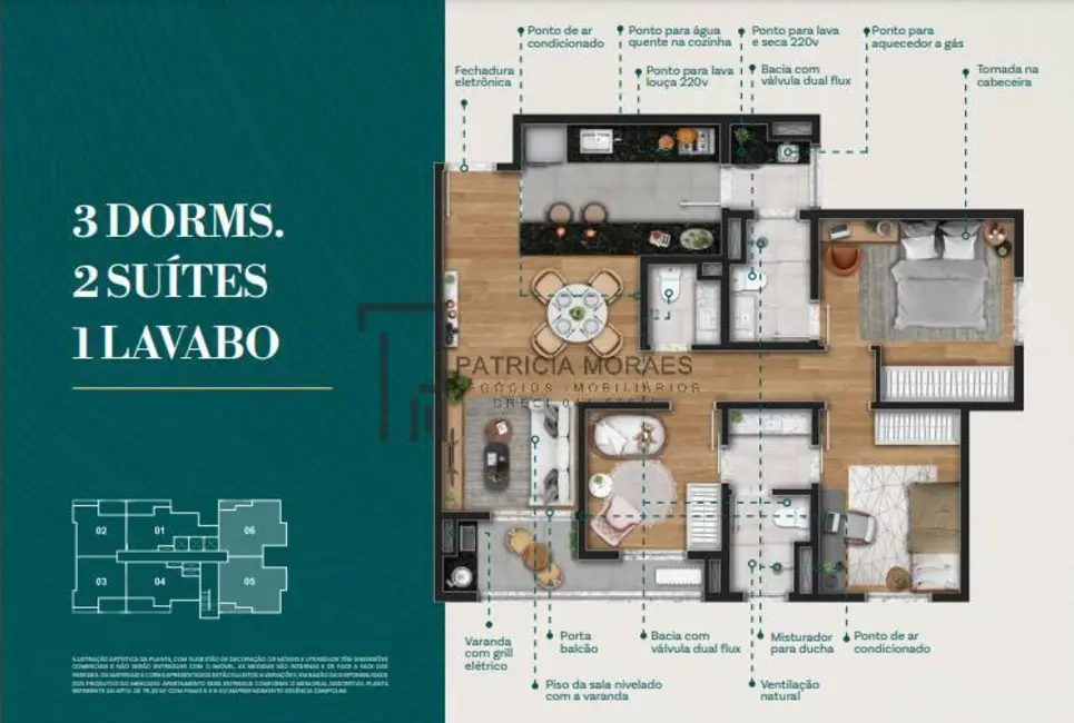 Apartamento com 3 quartos à venda, 79m2 em Jardim São Carlos, Sorocaba - SP - imagem 6 Foto 6 de Apartamento com 3 quartos à venda, 79m2 em Jardim São Carlos, Sorocaba - SP
