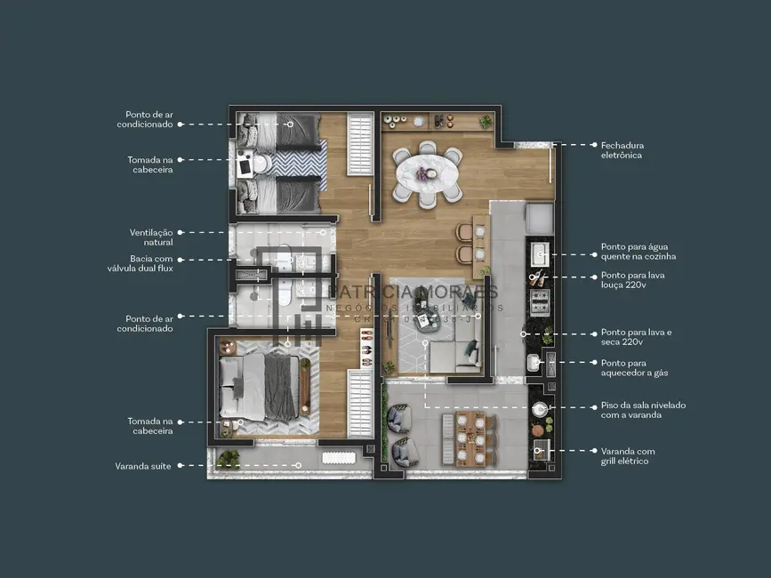 Foto 2 de Apartamento com 2 quartos à venda, 66m2 em Jardim São Carlos, Sorocaba - SP