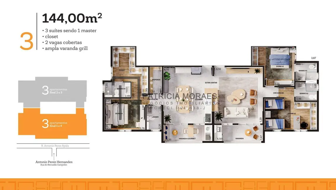 Apartamento com 2 quartos à venda, 144m2 em Parque Campolim, Sorocaba - SP - imagem 4 Foto 4 de Apartamento com 2 quartos à venda, 144m2 em Parque Campolim, Sorocaba - SP