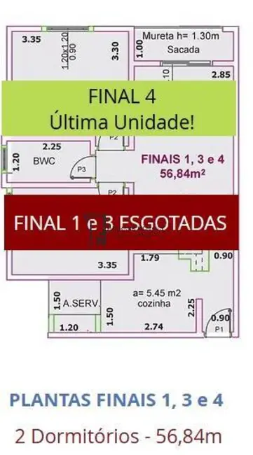 Foto 3 de Apartamento com 2 quartos à venda, 57m2 em Jardim do Sol, Sorocaba - SP