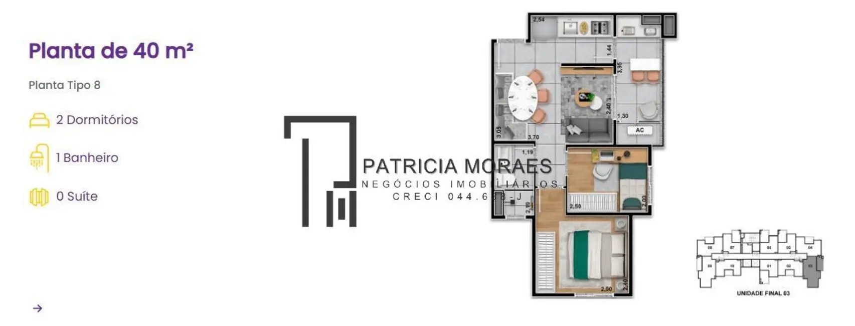 Foto 2 de Apartamento com 2 quartos à venda, 30m2 em Vila Azevedo, São Paulo - SP