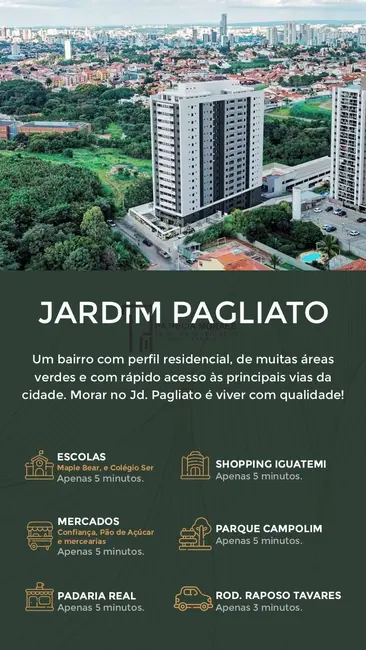 Apartamento com 3 quartos à venda, 70m2 em Jardim São Carlos, Sorocaba - SP - imagem 3 Foto 3 de Apartamento com 3 quartos à venda, 70m2 em Jardim São Carlos, Sorocaba - SP