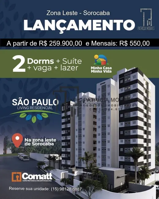 Foto 1 de Apartamento com 2 quartos à venda, 51m2 em Vila Haro, Sorocaba - SP