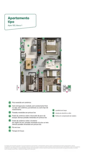 Foto 8 de Apartamento à venda, 41m2 em Jardim Eucalíptos, Sorocaba - SP