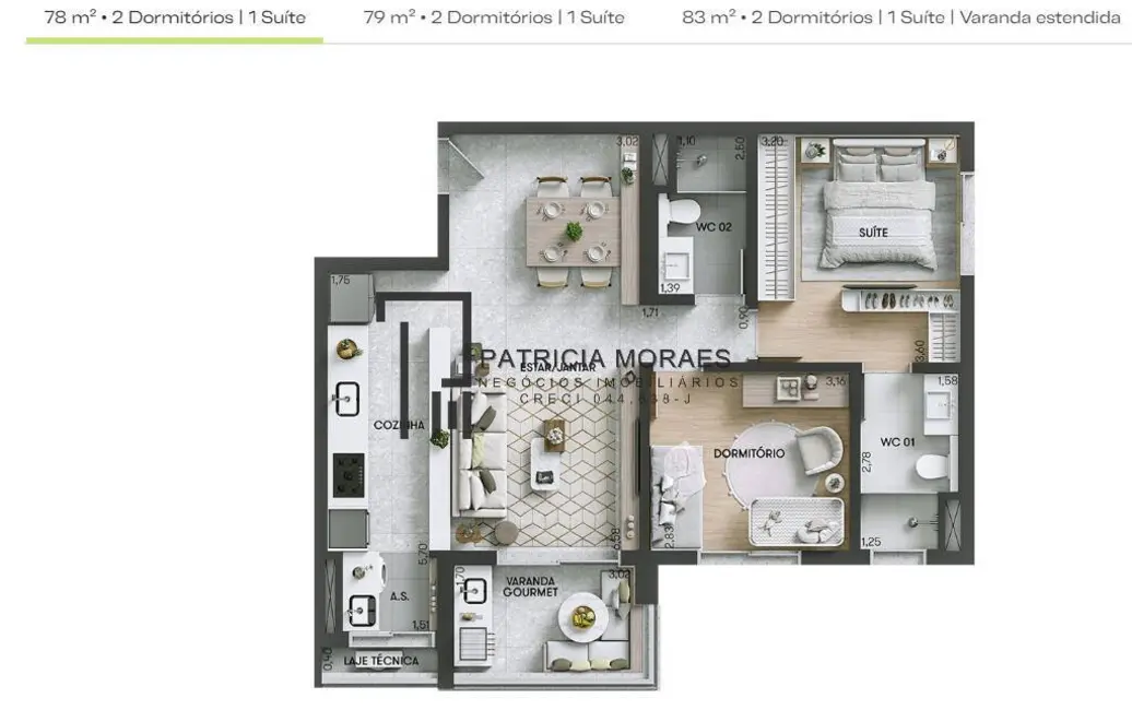 Foto 6 de Apartamento com 2 quartos à venda, 78m2 em Jardim Emília, Sorocaba - SP