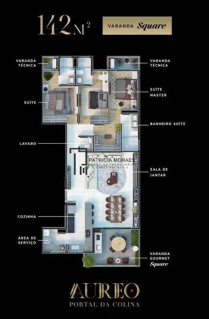 Foto 5 de Apartamento com 3 quartos à venda, 142m2 em Jardim Portal da Colina, Sorocaba - SP