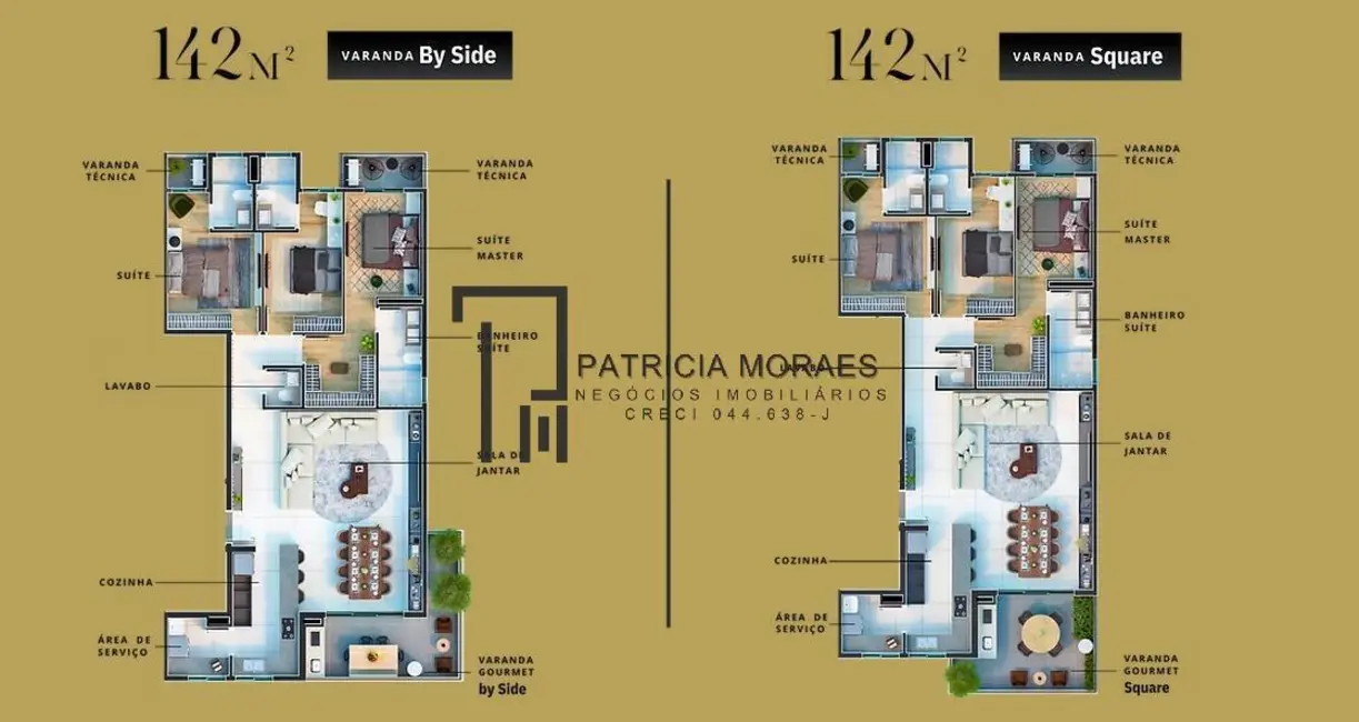 Foto 4 de Apartamento com 3 quartos à venda, 142m2 em Jardim Portal da Colina, Sorocaba - SP