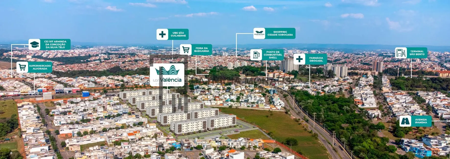 Foto 5 de Apartamento com 2 quartos à venda, 56m2 em Loteamento Dinorá Rosa, Sorocaba - SP